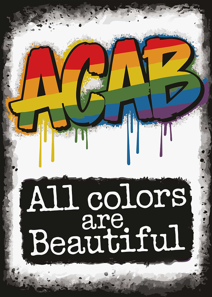 ACAB Rainbow Graffiti