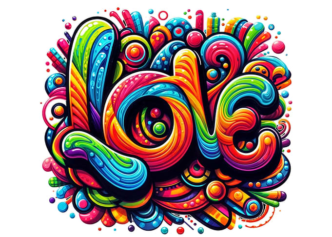 LOVE in Colors Shapes & Sizes