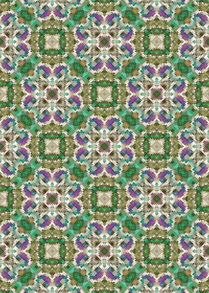 Green and Purple Geometric Pattern