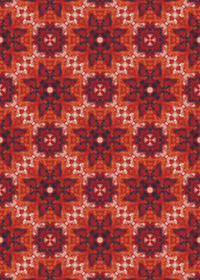 Red and Orange Geometric Pattern