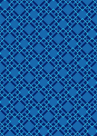 Blue Cross Weave Geometric Pattern