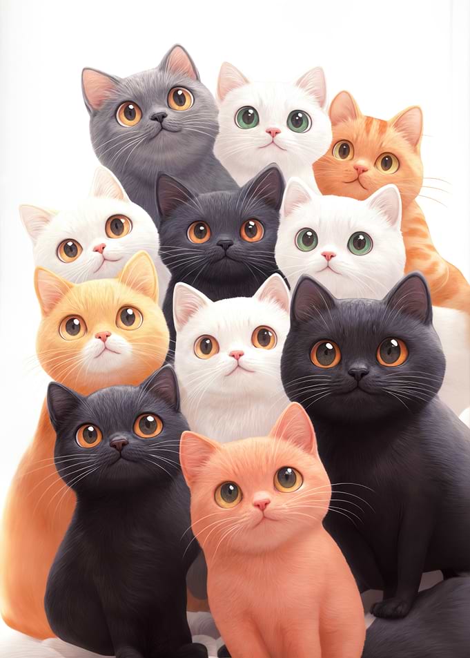 Kittens Looking Up