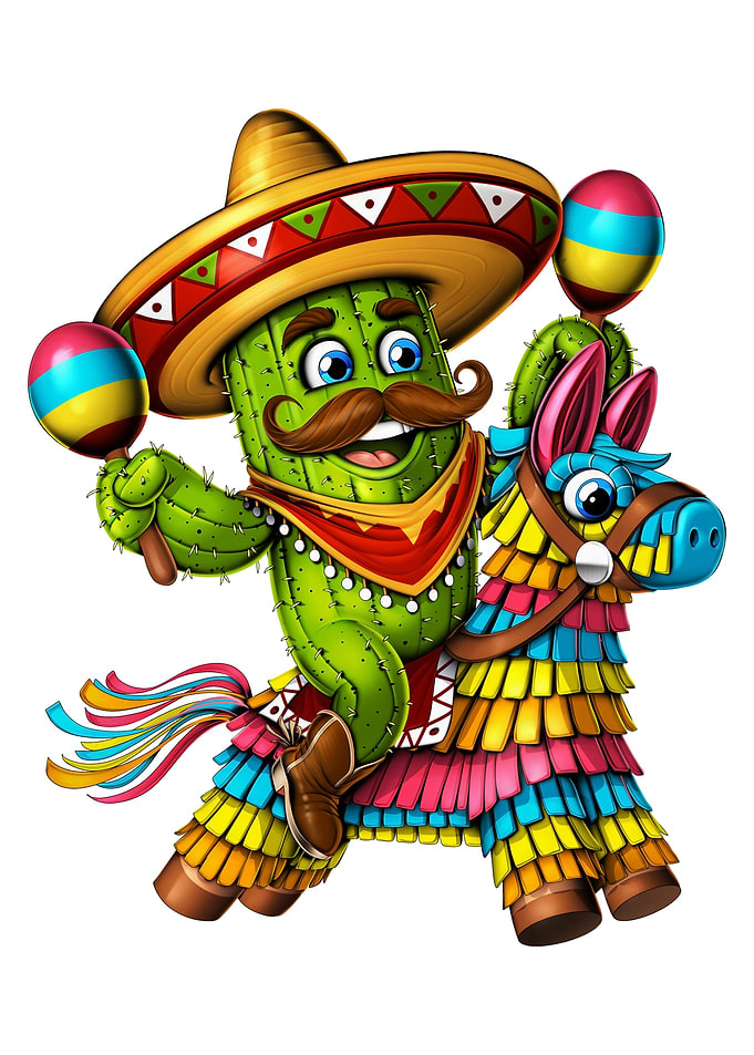 Mexican Cactus Riding Pinata