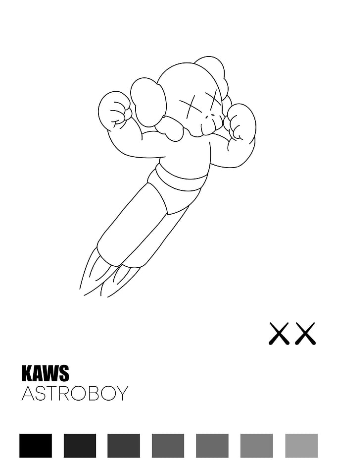 Kaws Astroboy Coloring Page