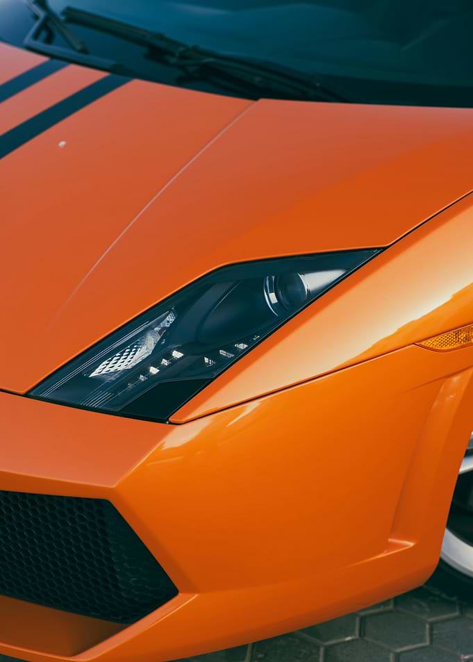 Orange Lamborghini Headlight