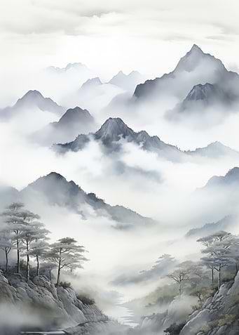Misty Mountain Landscape