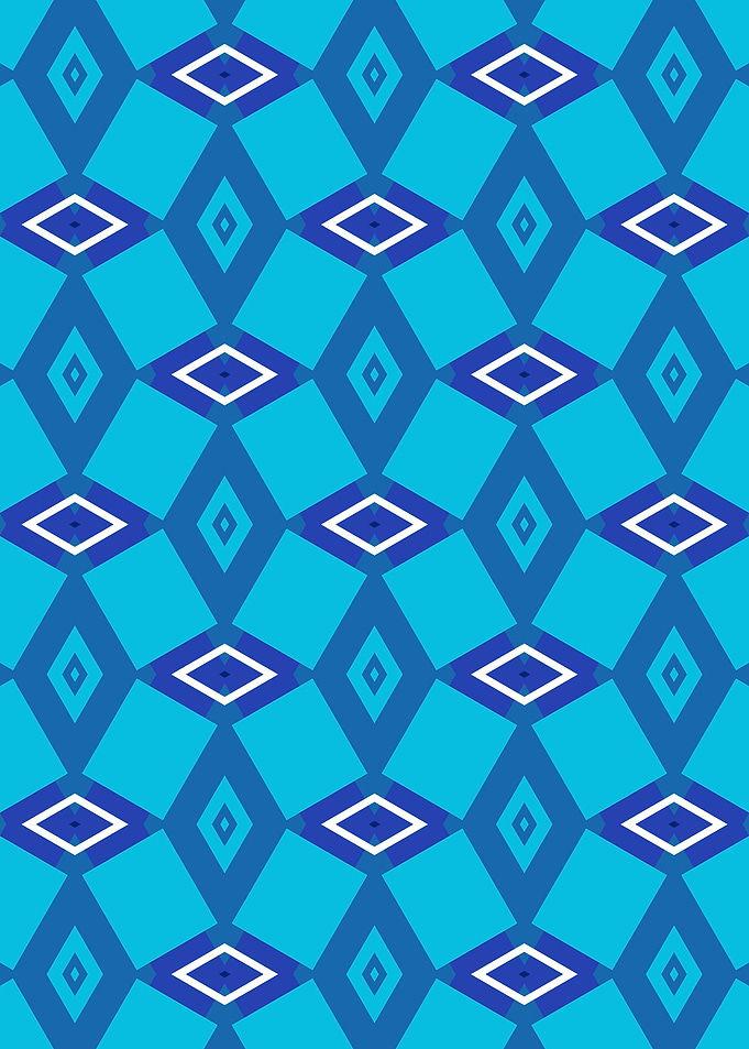 Blue Diamond Pattern
