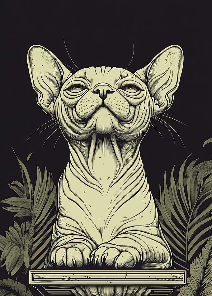 Smiling Sphynx Cat