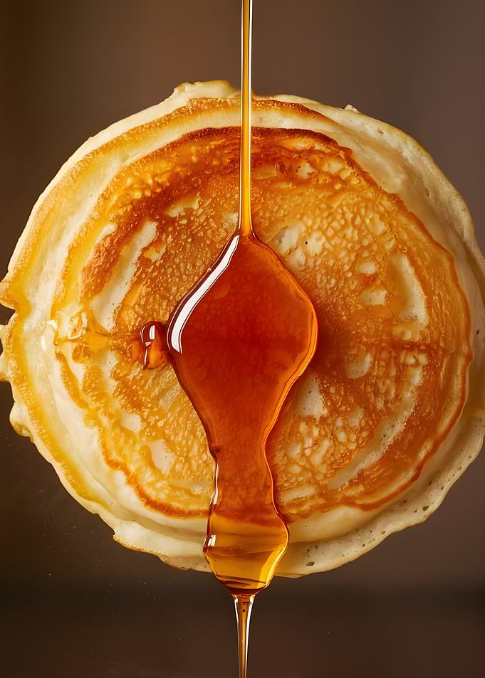 Golden Pancake with Syrup