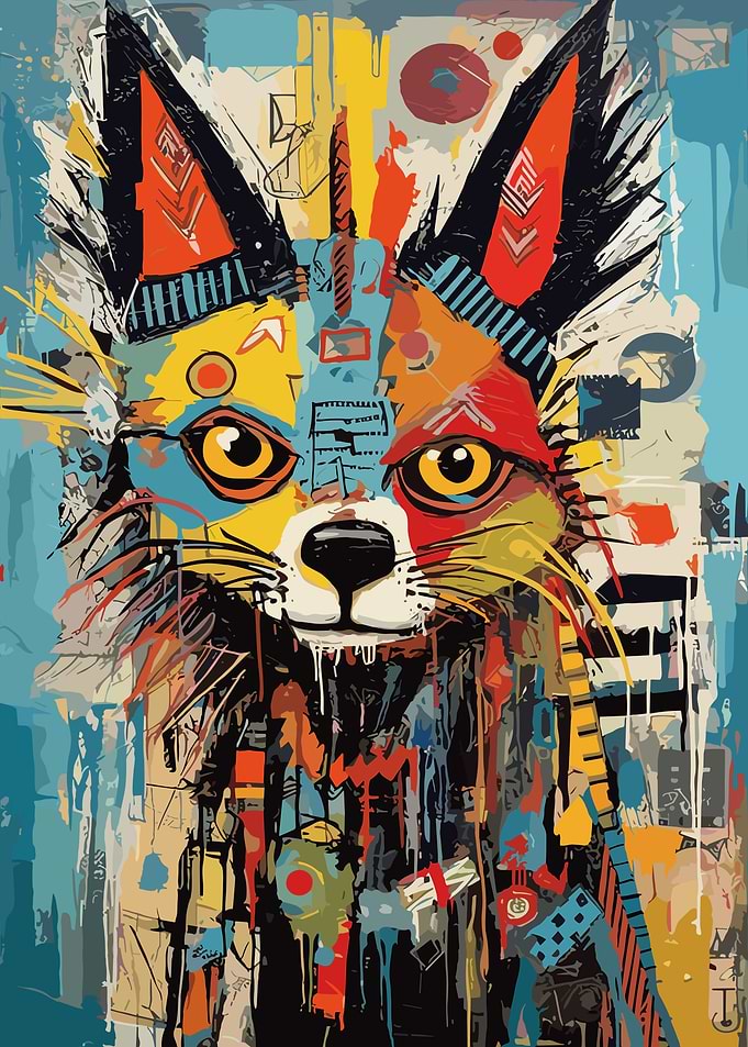 Abstract Fox Portrait