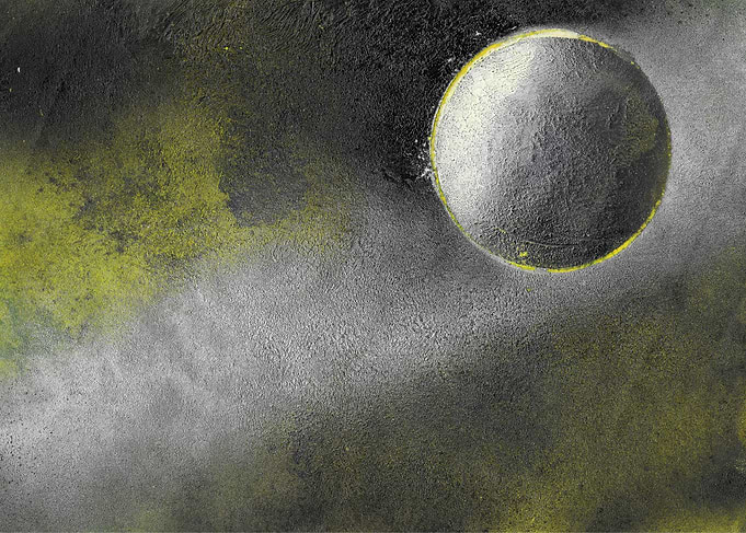 Abstract Moon Painting