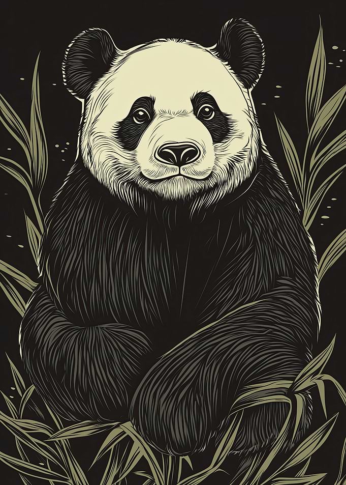 Panda in Bamboo