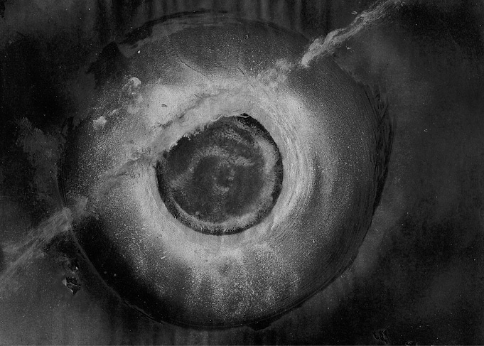 Abstract Black and White Circle