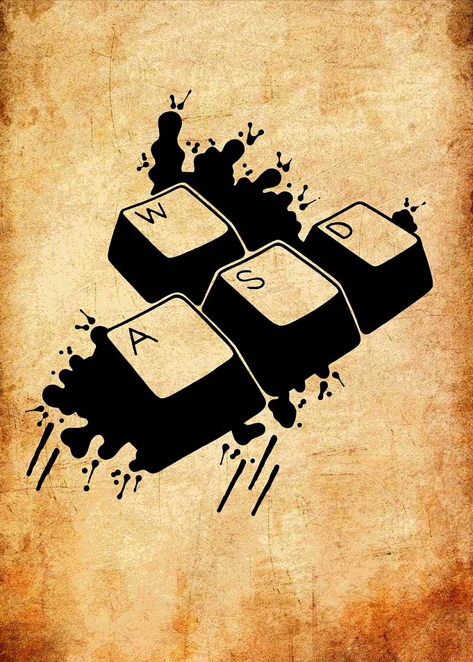 WASD Keys Splashes