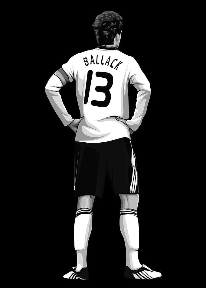 Michael Ballack Black and White Version