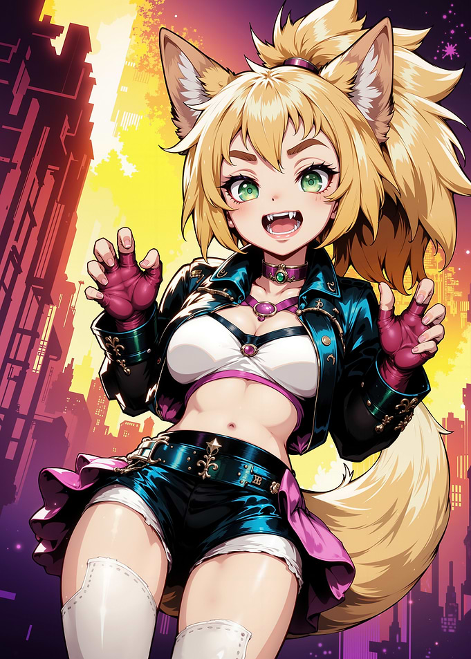 Anime Girl with Fox Ears