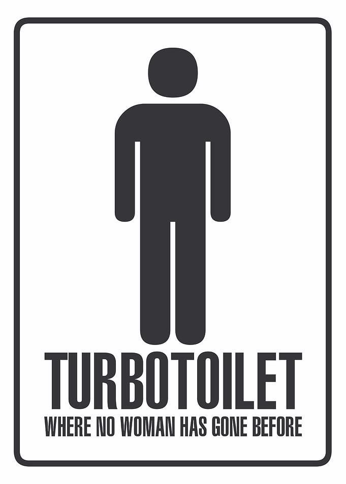 Turbo Toilet Sign