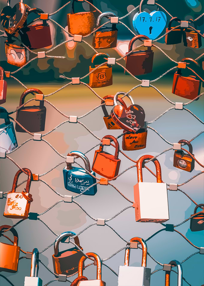 Love Locks on a Fence