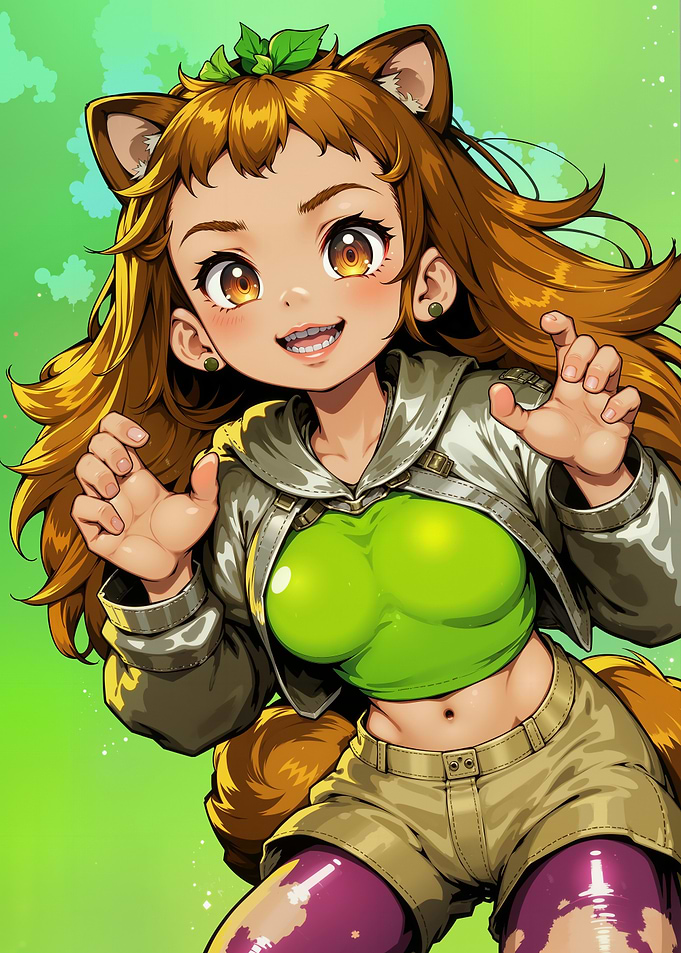 Anime Girl with Cat Ears