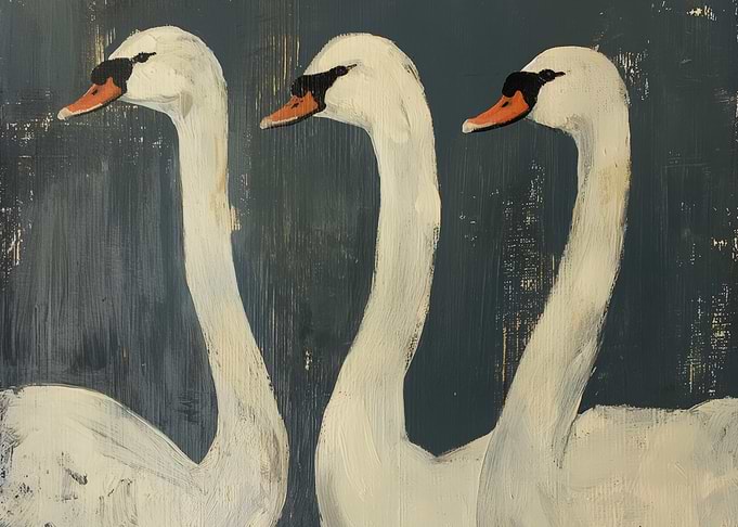 Three Swans Painting