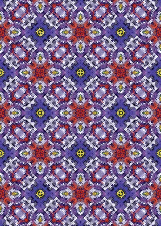 Purple and Red Geometric Pattern