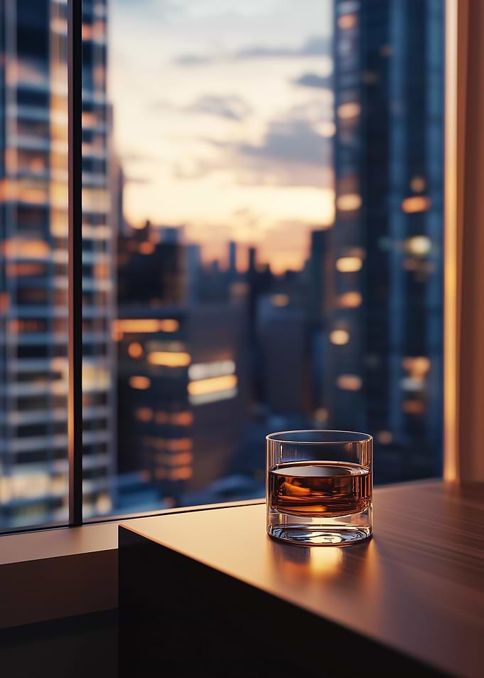 Whiskey at Sunset