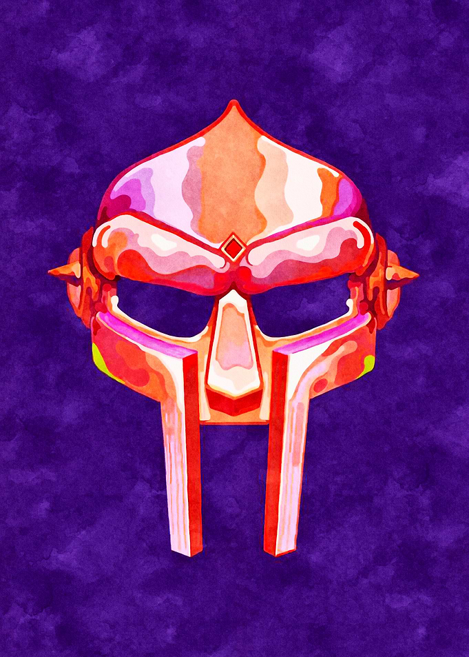 MF DOOM Mask Watercolor