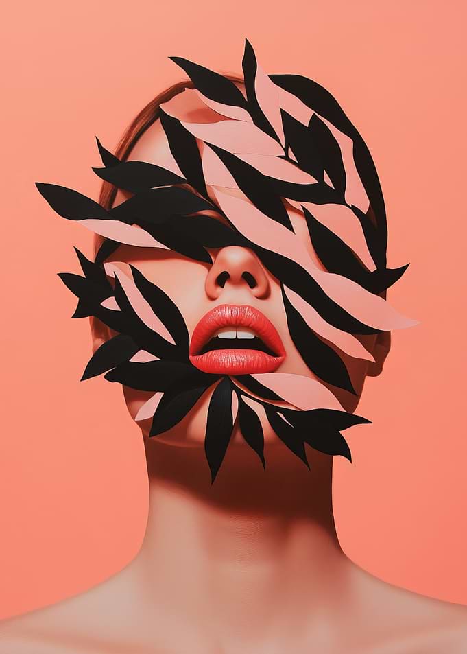 Fragmented Beauty: A Surreal Bloom