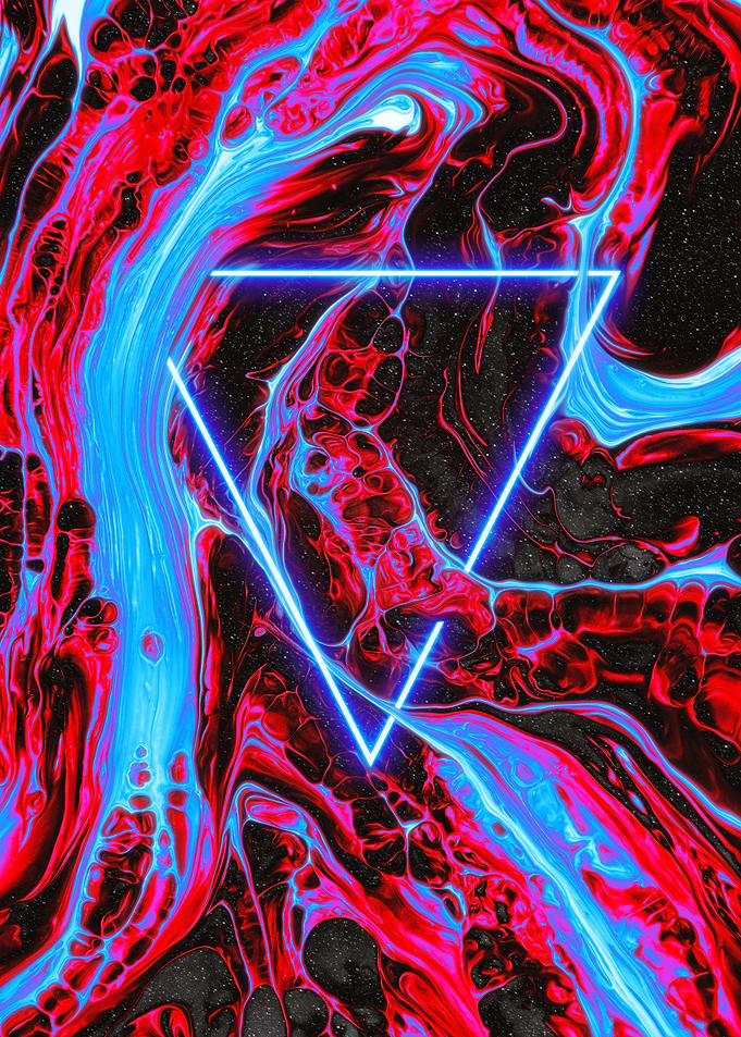 Abstract Neon Triangle