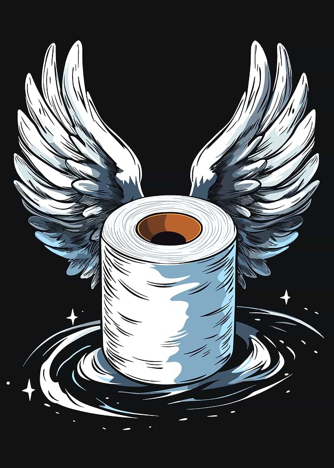 Toilet Paper with Wings