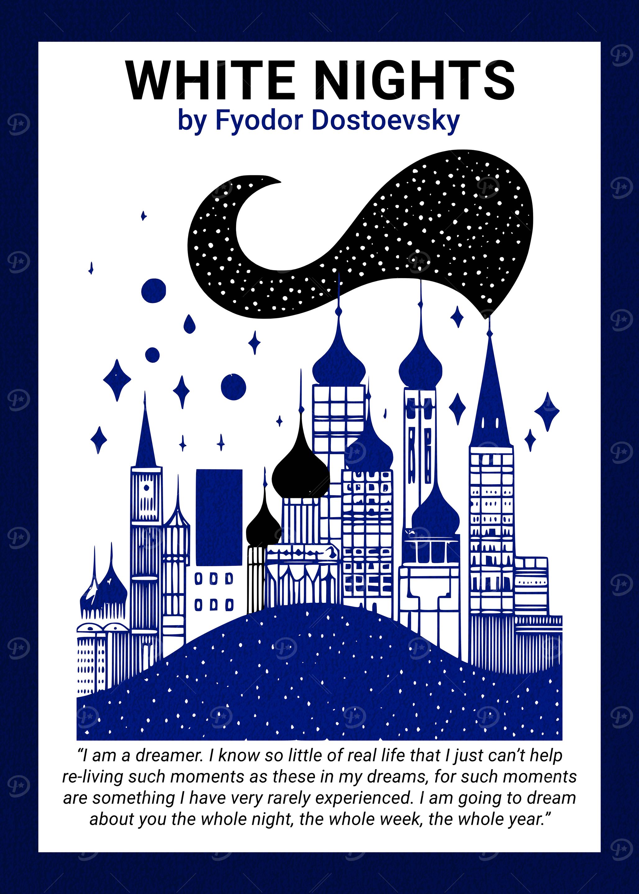 White Nights Minimalist Book Cover