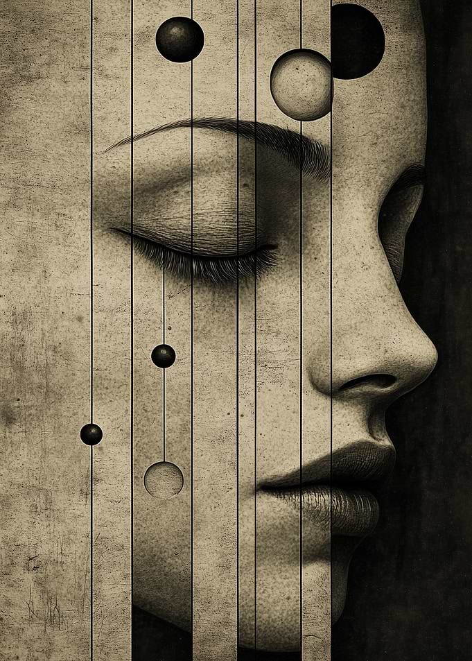 Abstract Portrait with Circles