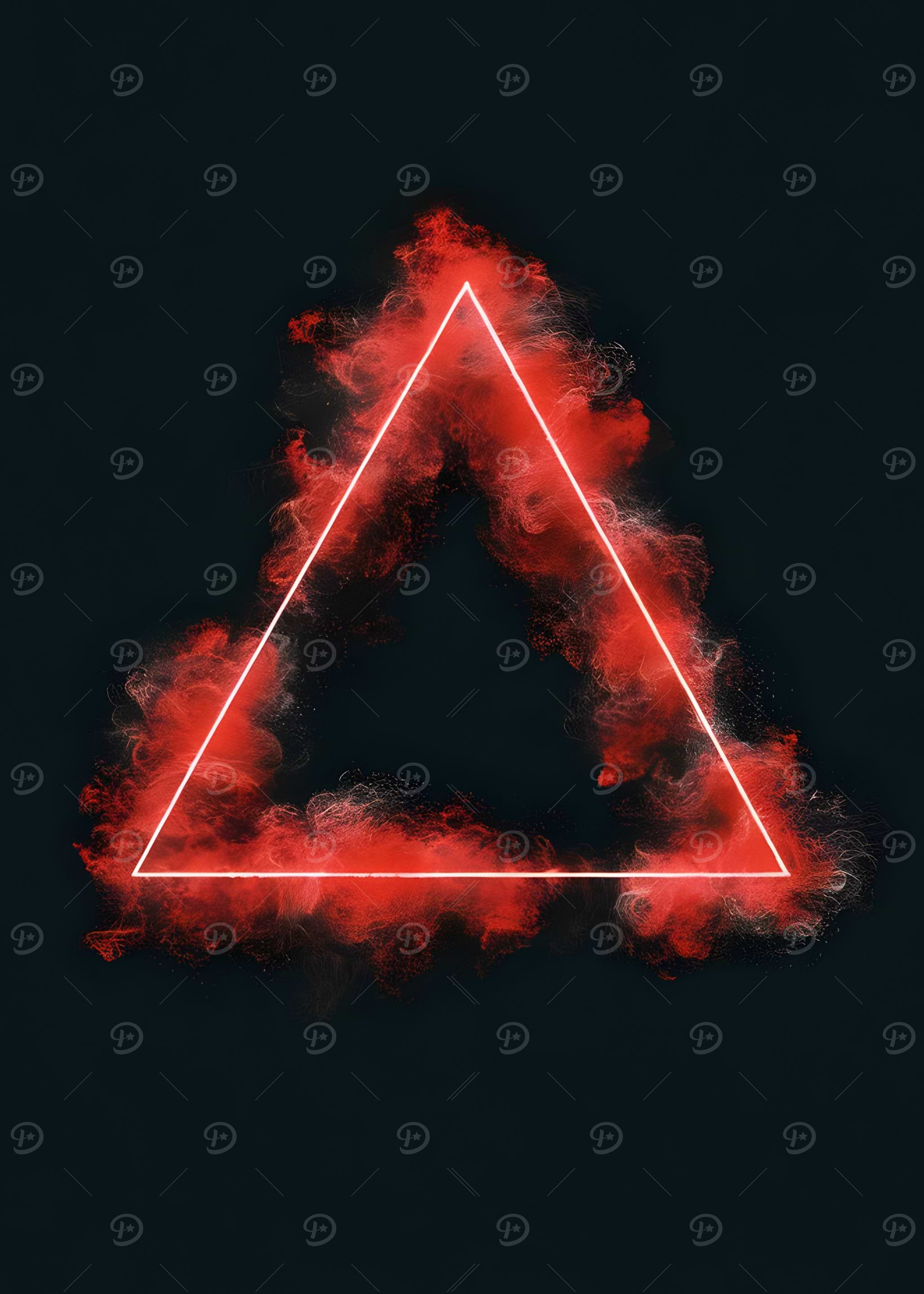 Red Neon Triangle