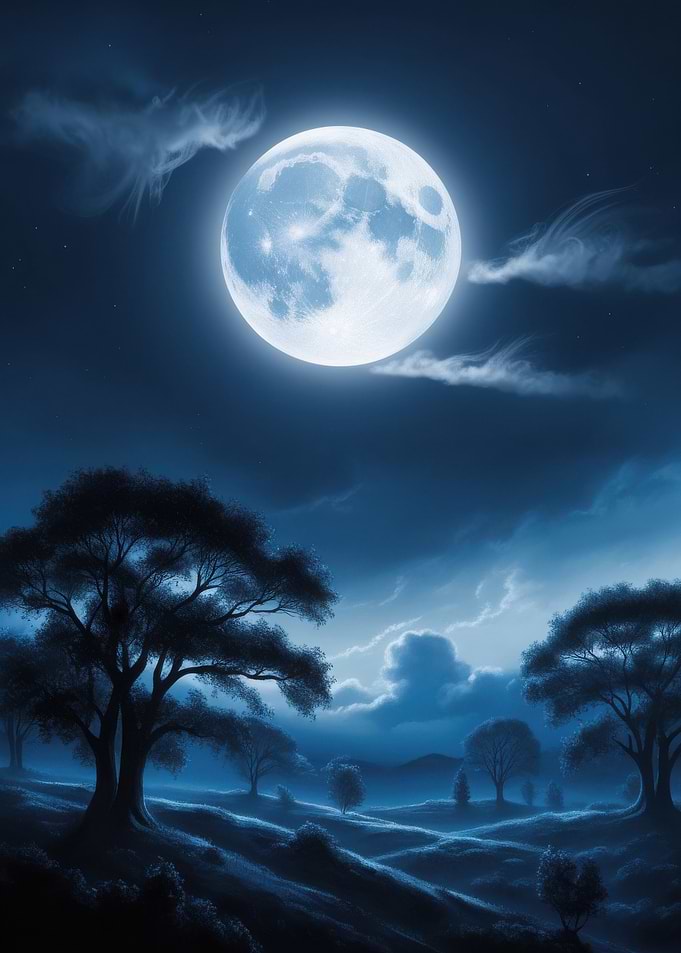 Full Moon Night Landscape