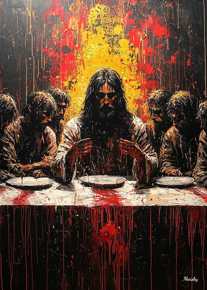 Expressionist The Last Supper – Bold Contemporary Art Reinterpretation
