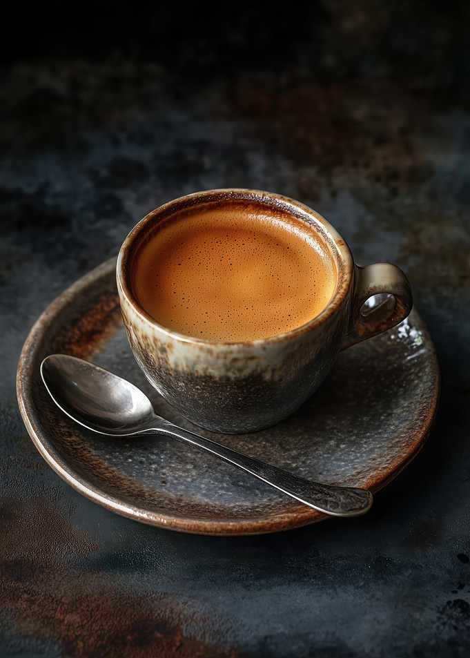 Espresso in Rustic Cup