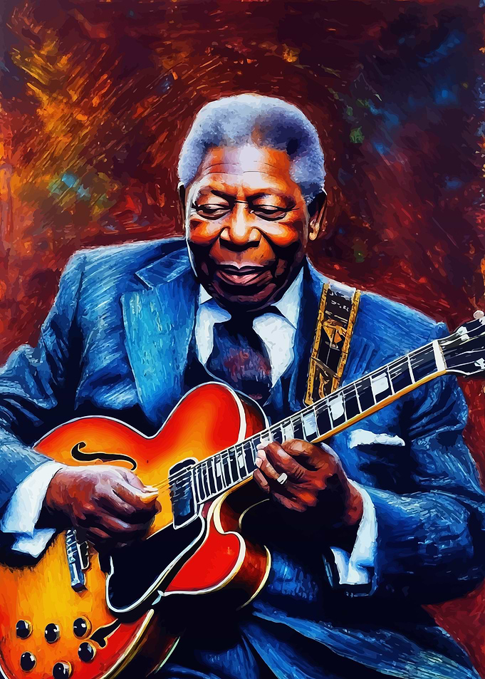 BB King Guitar Painting