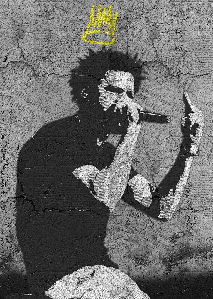 Graffiti Portrait of Rapper