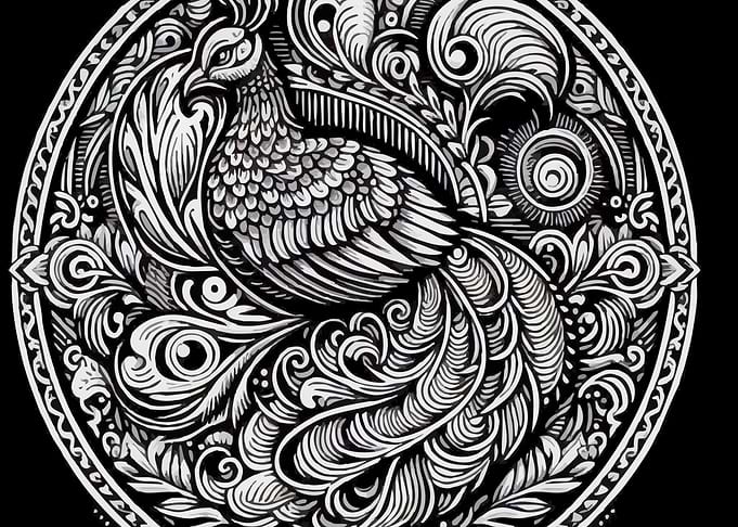 Ornate Phoenix Illustration