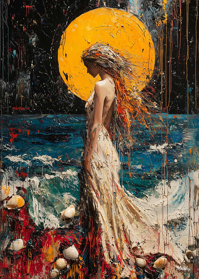 Expressionist The Birth of Venus – Bold Contemporary Art Reinterpretation