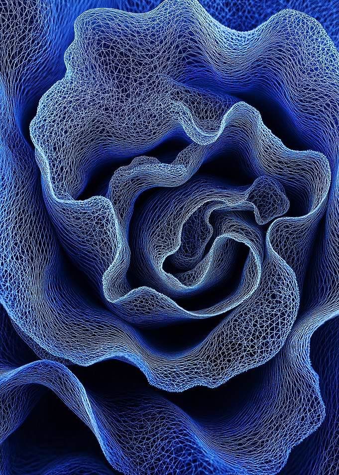 Blue Rose Abstract