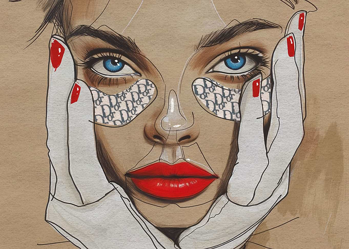 Dior Eye Mask Fashion Illustration