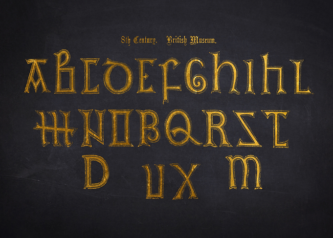 8th Century British Museum Alphabet