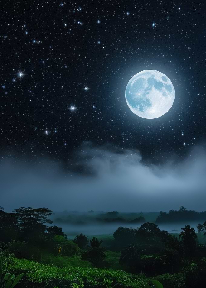 Full Moon Night Landscape