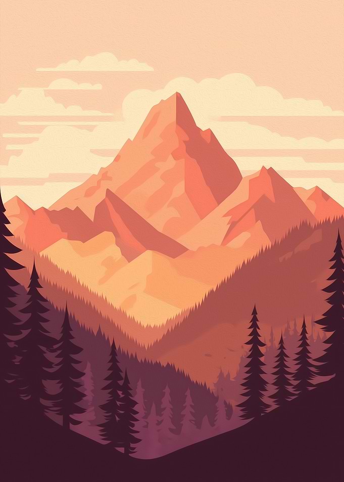 Mountain Sunset Landscape