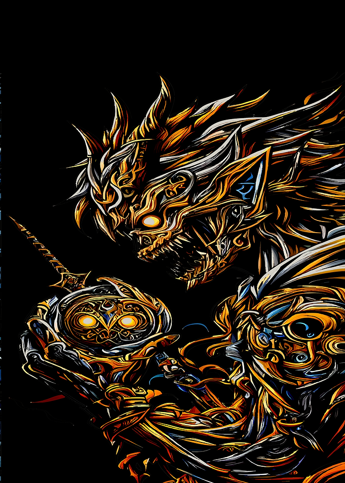 Golden Demon with Orb