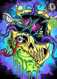 Cosmic Skull Art