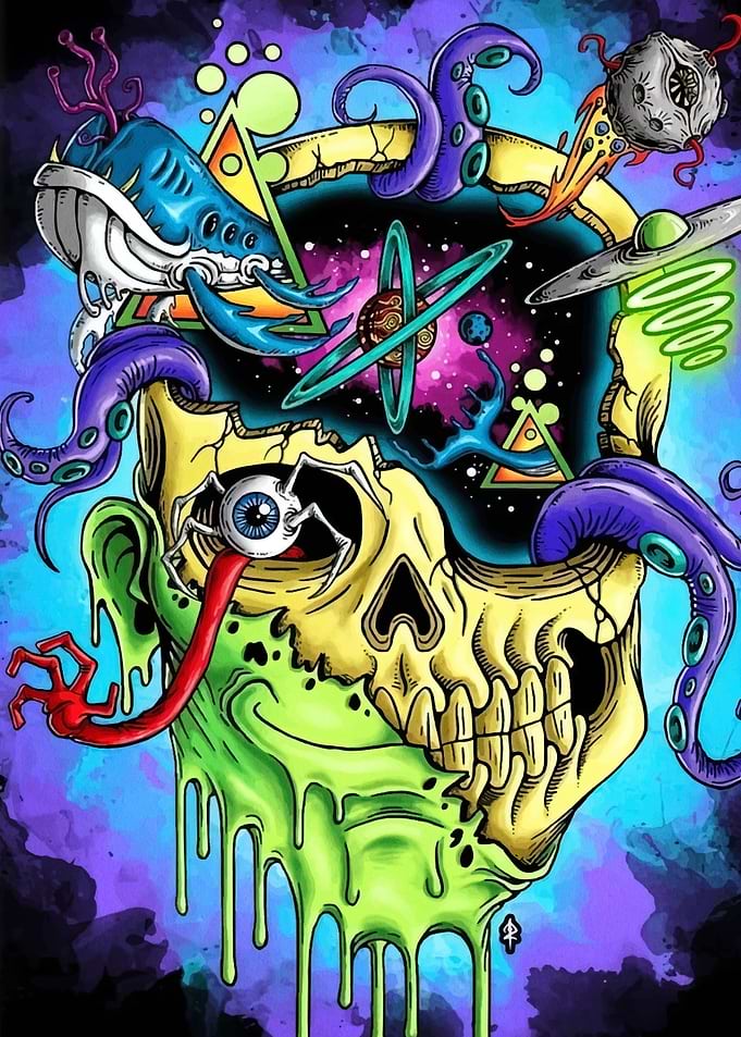 Cosmic Skull Art