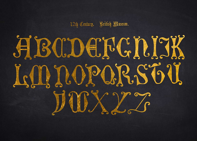 Gold Glitter Alphabet