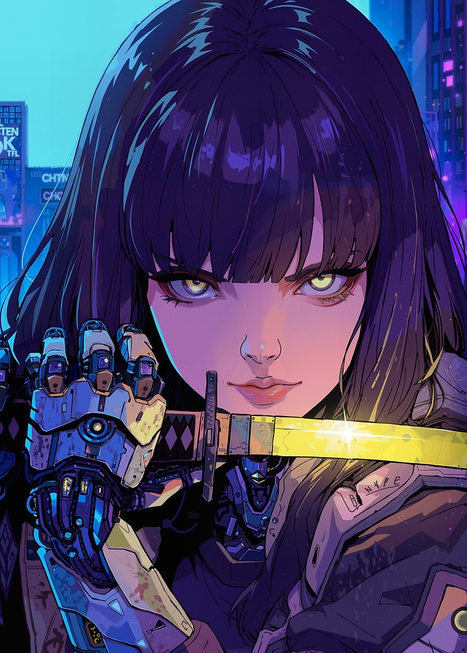 Cyberpunk Samurai Girl
